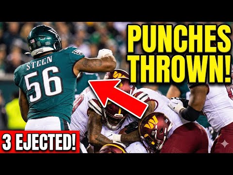 BETTER THAN JAKE PAUL? 🥊 Eagles & Commanders BRAWL erupts! (3 Ejected)