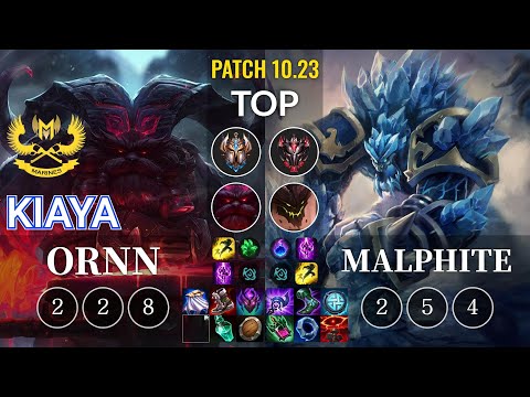 GAM Kiaya Ornn vs Malphite Top - KR Patch 10.23