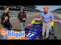 Blippi Explores Indy 500 Race Cars At The Motorway Speedway Educational Videos For Kids