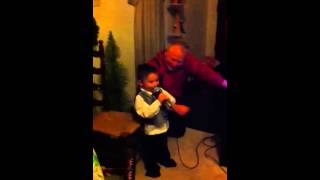 Little Alex sings Grandma Got Run Over By A Reindeer