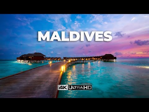 FLYING OVER THE MALDIVES 4K UHD 10 minute Ambient Drone Film and Music for beautiful relaxation