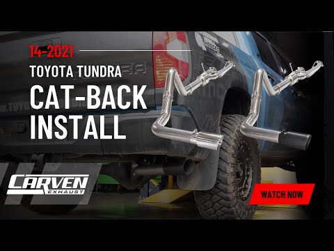 2014 - 2021 Toyota Tundra Cat-Back Exhaust Install/Overview Video by Carven Exhaust