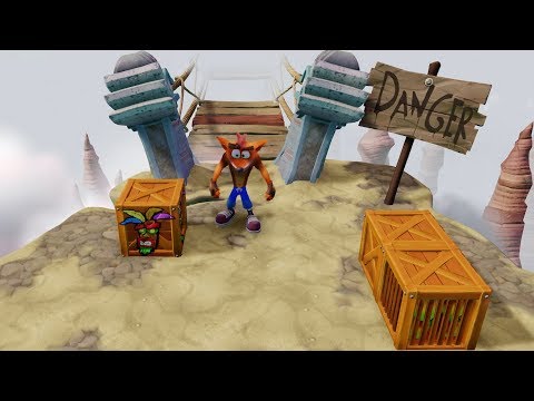 Crash Bandicoot N. Sane Trilogy 100% Walkthrough Part 2 - Island Two (All Boxes + Gems)