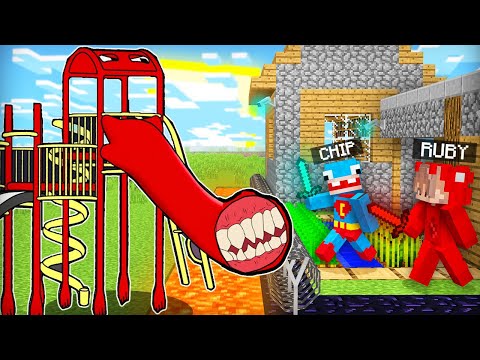 The Most Secure House vs SLIDE EATER - Minecraft gameplay like Maizen
