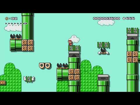 いじわるリフトの谷 by スゲラプトル - Super Mario Maker - No Commentary 1bn