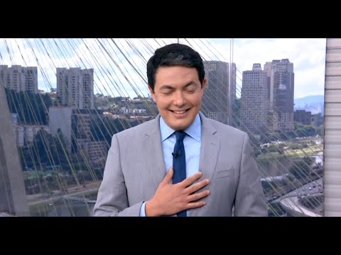 Caiu na risada: No SPTV (Globo) Alan Severiano não se aguenta com estagiária sincerona (10/8/2022)