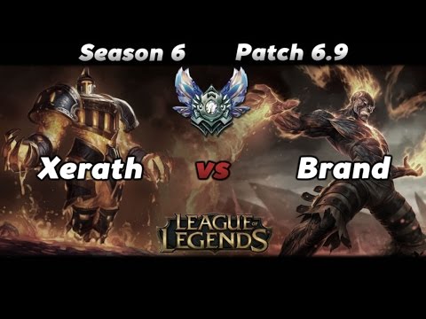 League of Legends - Xerath vs Brand Season 6 Mid Gameplay