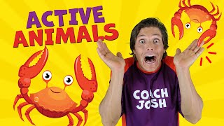 Do the Crab Walk | Coach Josh Active Animals for Toddlers & Preschoolers