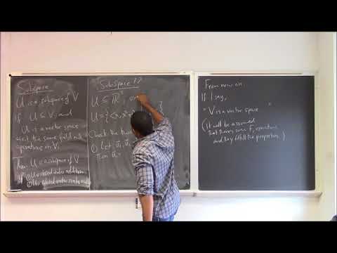 Math 346 Lecture 8 - More on subspaces; Linear Combinations; Coordinates; Span