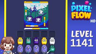 Pixel Flow Level 1141 Solution Walkthrough