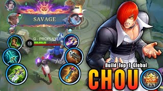 Download lagu SAVAGE!! Chou KOF Skin Best Build Offlane!! - Build Top 1 Global Chou ~ MLBB mp3