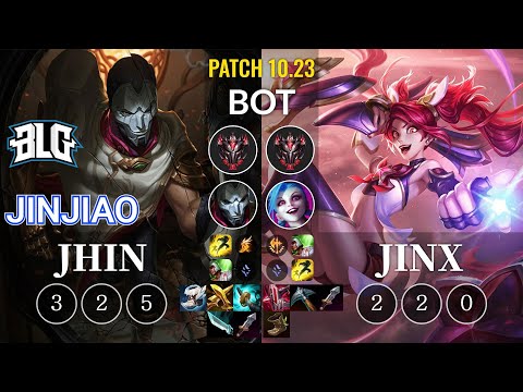 BLG Jinjiao Jhin vs Jinx Bot - KR Patch 10.23