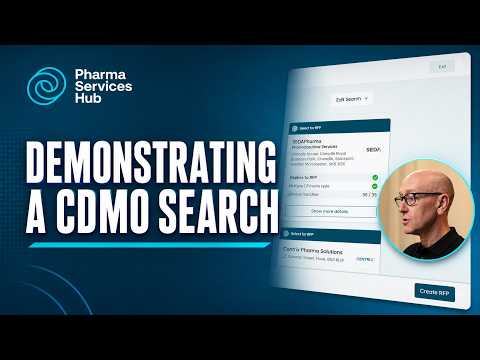 Demonstrating a search for a CDMO | Pharma Services Hub