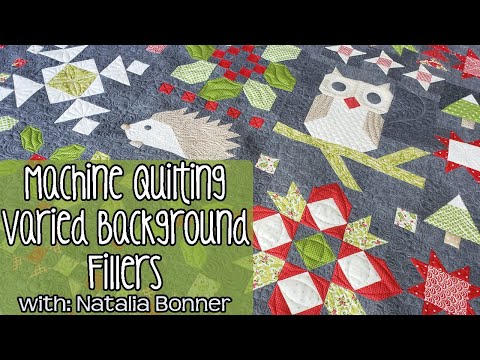 Machine Quilting Varied Background Fillers- With Natalia Bonner