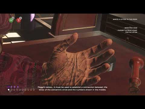 Go to Piaggi's room | Write a letter to the pope | Write the code | Calm Wollner down