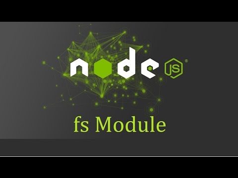 Node js Tutorial for Beginners 8 fs module