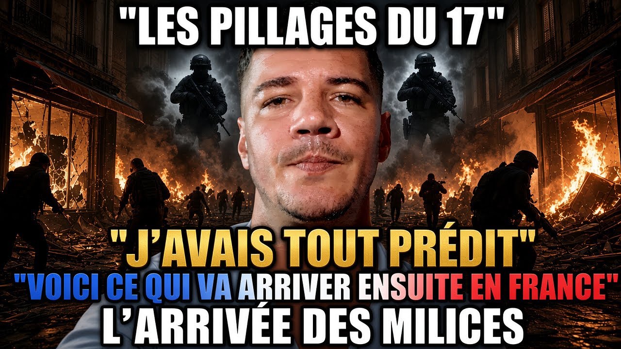 L’arrivée des Milices en France 🇫🇷 J’avais TOUT annoncé « Pillage du 17 » et Voici la suite…