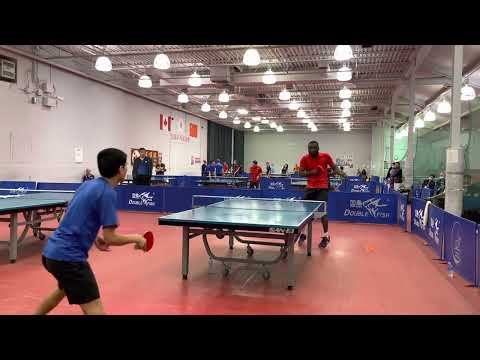 The best snake skill by Zakria in Canada CCTTA Tabal tennis tournament 加拿大￼乒乓球比赛中的最佳台下抖球￼