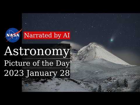 APOD: 2023-01-28 - Comet ZTF over Mount Etna (Narrated by Emma)