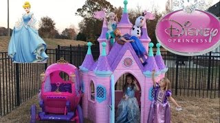 Disney Princess Castle Carriage Tea Party Elsa Anna Cinderella Rapunzel