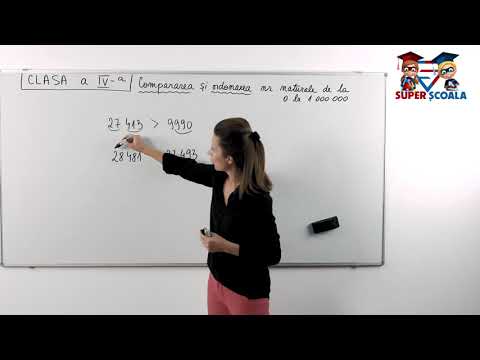 Clasa a IV-a - Compararea și ordonarea numerelor naturale de la 0 la 1 000 000
