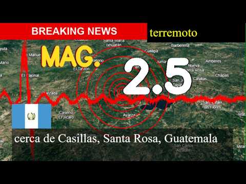 😱🚨 Terremoto Hoy: ¡Justo Ahora! Magnitud 2.5 Cerca De Casillas, Santa Rosa, Guatemala Viernes 21 De