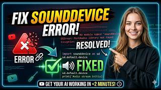 How to Fix ModuleNotFoundError: No module named 'sounddevice' | Python Error