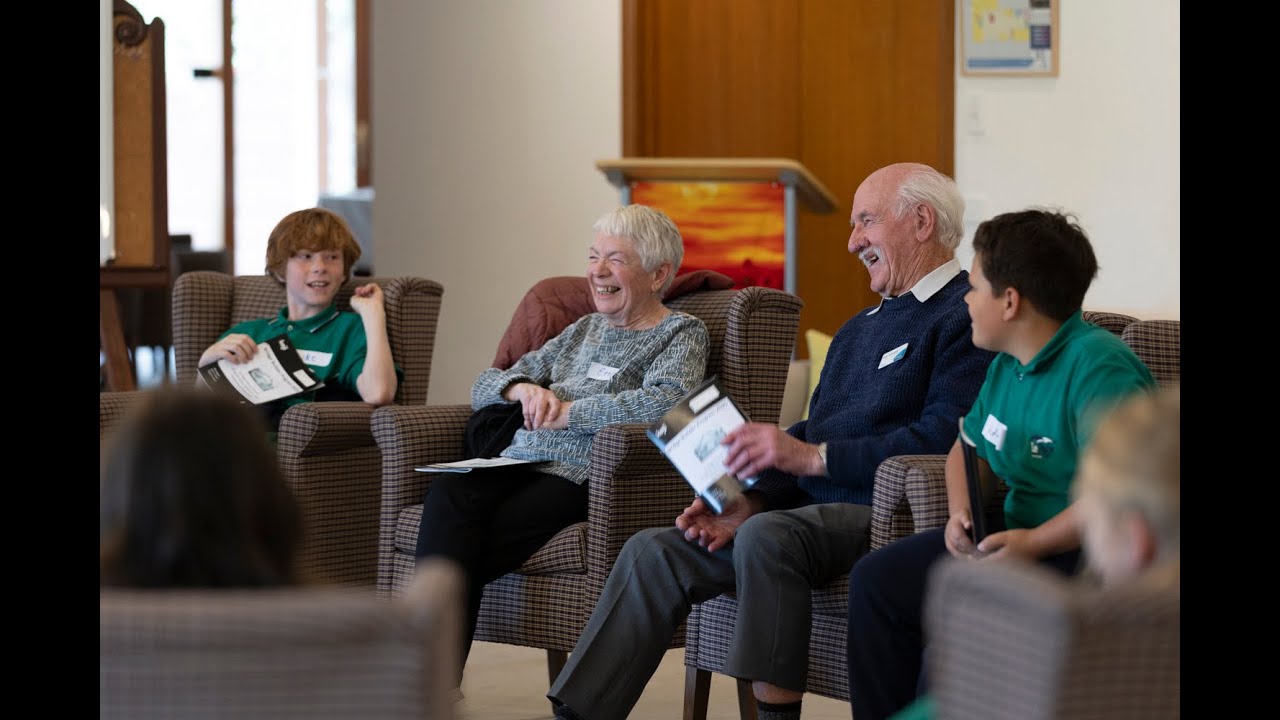 Young and older generations connecting through Gentle Presence