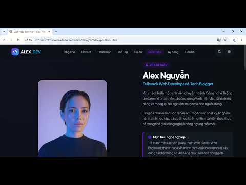 Website Blog Cá Nhân & Developer - Alex Nguyễn