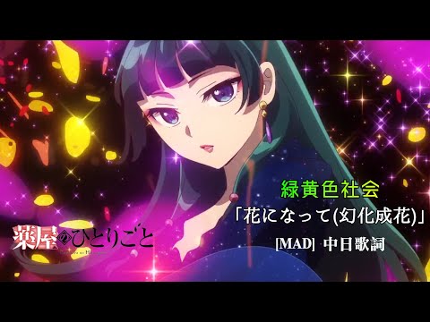 [MAD]藥師少女的獨語OP「花になって(Full)」中日歌詞#薬屋のひとりごと#Kusuriya no Hitorigoto#緑黄色社会#Lyrics#日語歌詞解說#文法解說#歌詞考察#四葉草