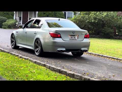 E60 M5 V10 Before and After Eisenmann Race Exhaust SuperSprint X-Pipe Double X-Pipe