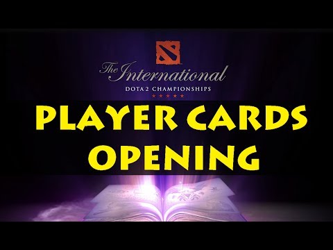 Dota 2 Player Cards Opening from TI4 Compendium #1