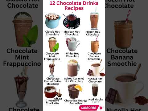 12 Chocolate Drinks Recipes #shorts #viral #food #recipe