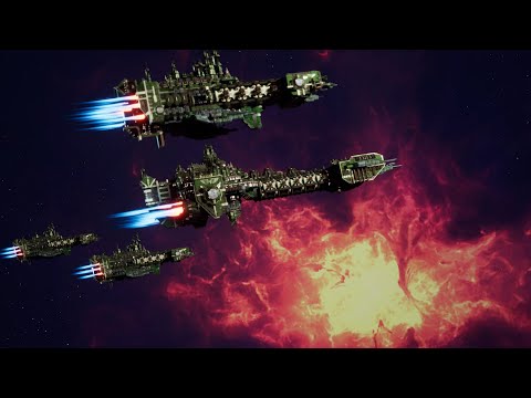 Dark Angels vs Orks - Classic Battle - Battlefleet Gothic Armada 2