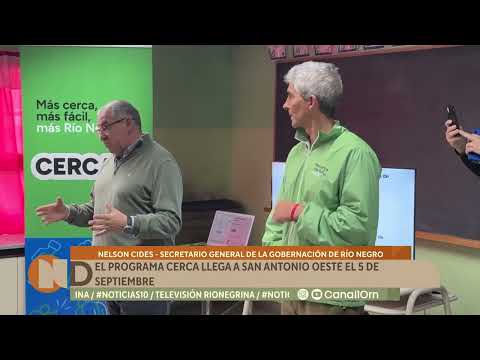 El programa CERCA llega a San Antonio Oeste el 5 de septiembre