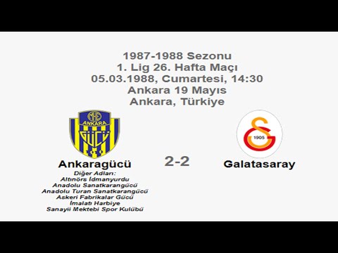 Ankaragücü 2-2 Galatasaray [HD] 05.03.1988 - 1987-1988 Turkish 1st League Matchday 26 (Ver. 2)