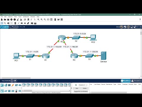 #2----2.3.2.3 Packet Tracer - Troubleshooting Route Statique 1