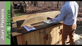 Making a Cover to Winterize the Outdoor Kitchen Cabinet