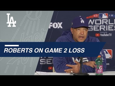 WS2018 Gm2: Roberts on lack of offense in 4-2 loss