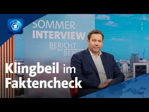 Video Thumbnail: Lars Klingbeil im ARD-Sommerinterview I Der Faktencheck