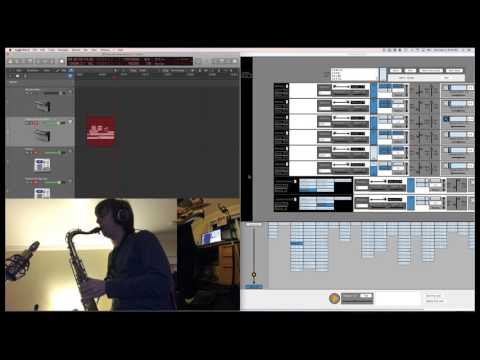 Improvising electronic music with saxophone