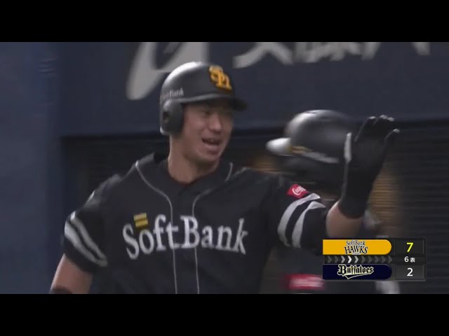 【6回表】代打での一発!! ホークス・長谷川の満塁ホームラン!! 2020/10/15 B-H