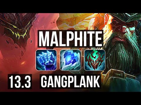 MALPHITE vs GANGPLANK (TOP) | 66% winrate, 6/3/9 | EUW Master | 13.3