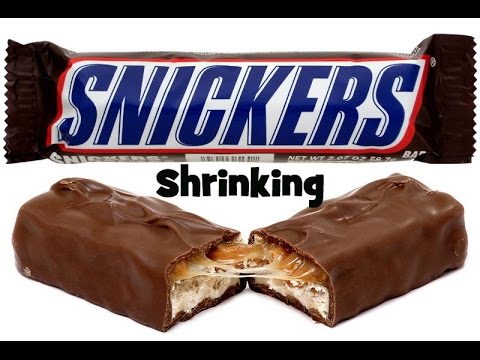 Are Snickers bars getting smaller, shrinking ?
