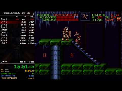 Super Castlevania IV: Both Loops Speedrun in 1:14:17 [Current Record]