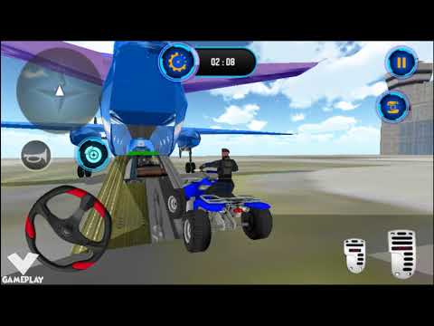 US Police Quad Bike ATV Robot Car Transporter Game Simulator Android Gameplay 2018 #02