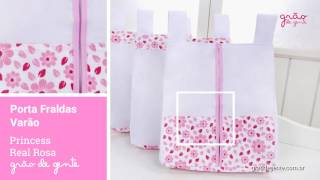 Porta Fraldas Varão Princess Real Rosa | Ref: 61617