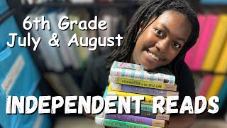 6th Grade Independent Reads for July & August | Homeschool Reading 2024-25