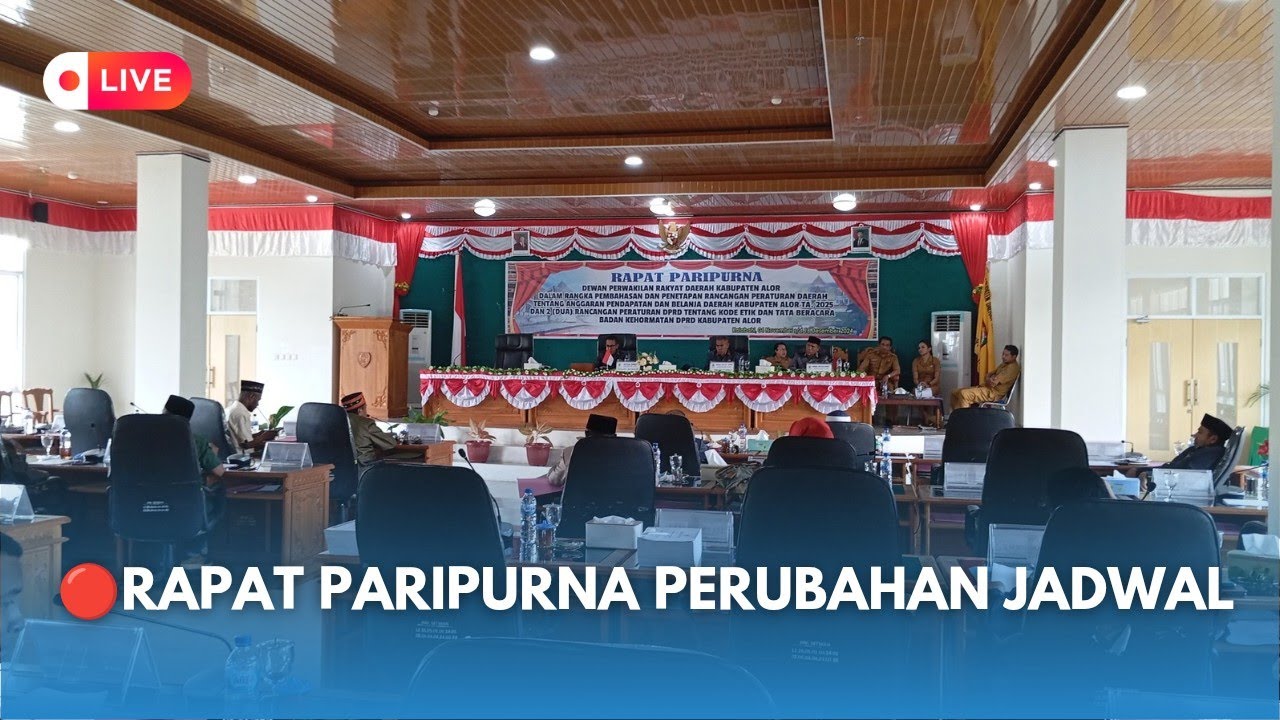 🔴Live | Rapat Paripurna DPRD Kabupaten Alor Dalam Rangka Perubahan Jadwal Kegiatan Tahun 2025