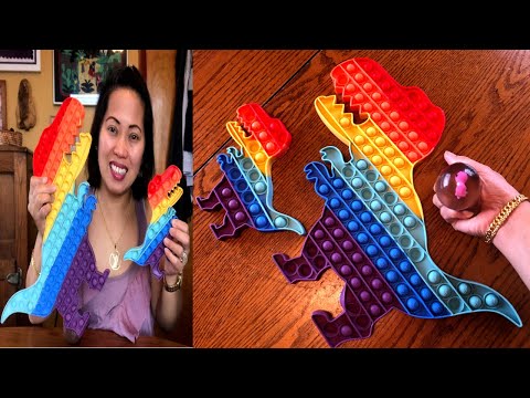 Giant Dinosaur Pop It - Satisfying & Relaxing Fidget ASMR | Amazon Shopping for Christmas 2021